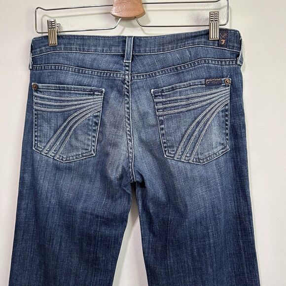 7 For All Mankind 7FAMK DOJO Crop Capri Jeans 28 Blue Casual Trendy Mid Rise - Picture 4 of 8